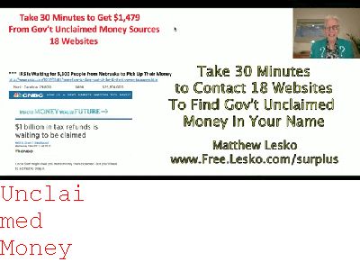 dr Oz Unclaimed Money